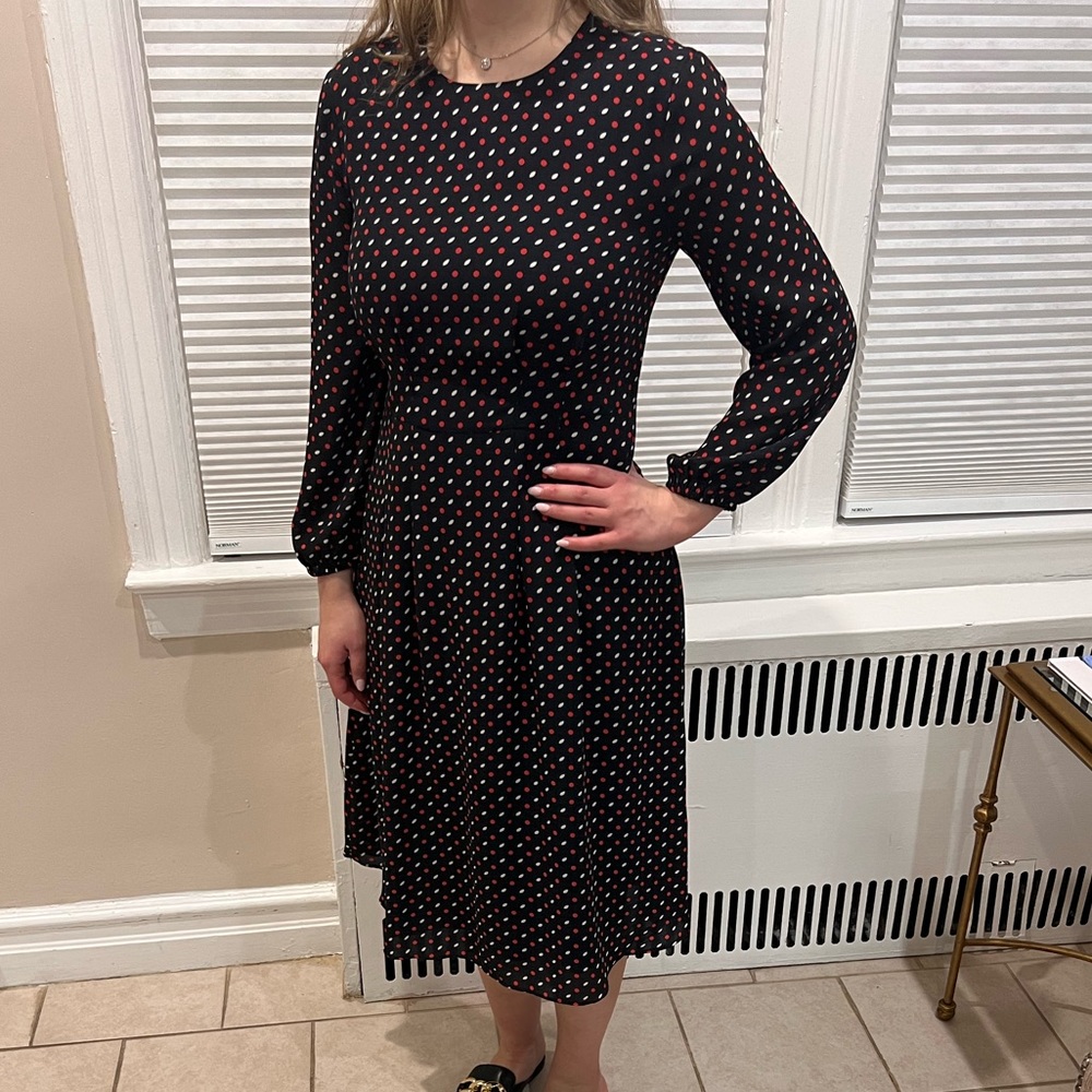 Knee Length polka dot dress